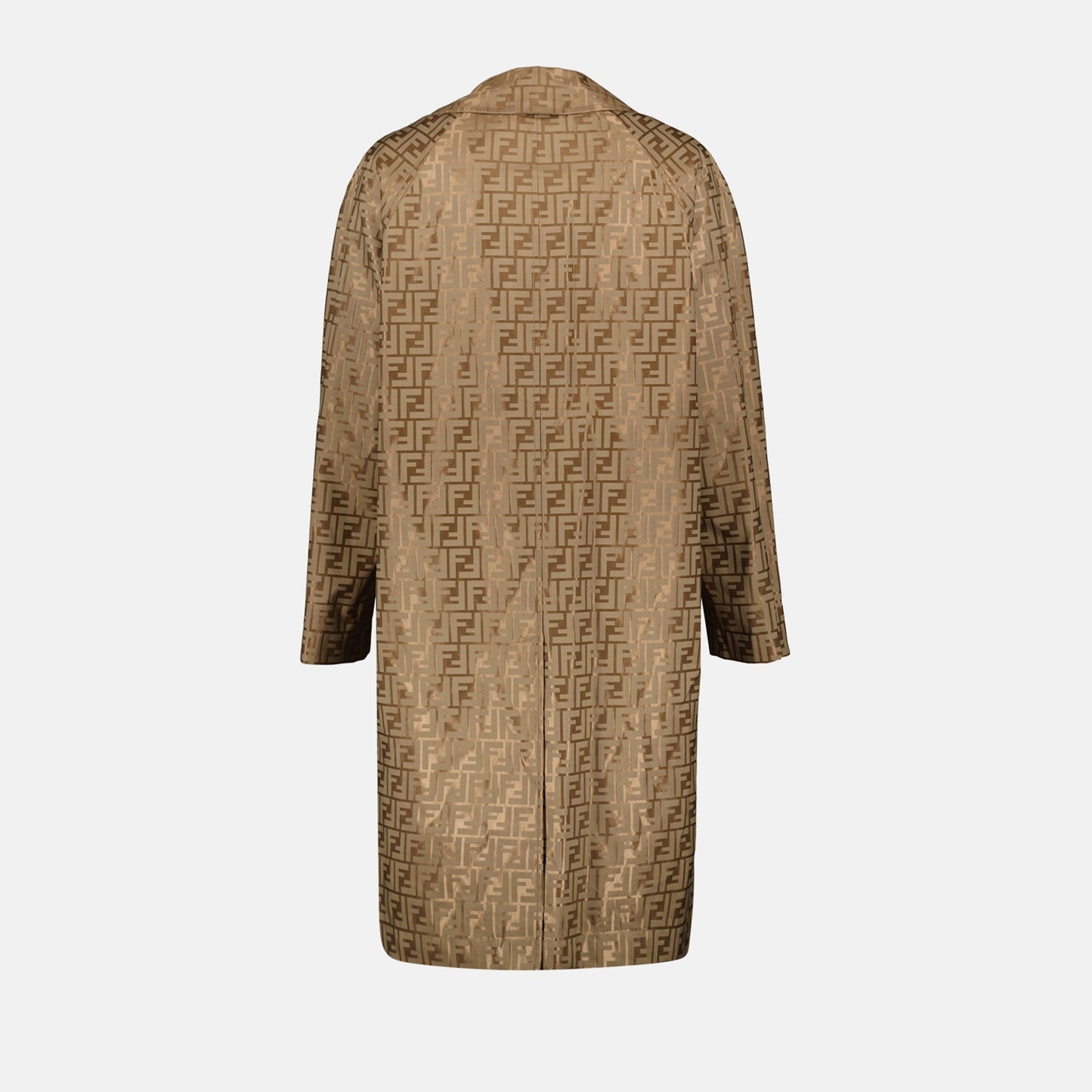 Fendi jacquard coat, FF print, elegant outerwear, luxury fashion, Autumn-Winter 2024