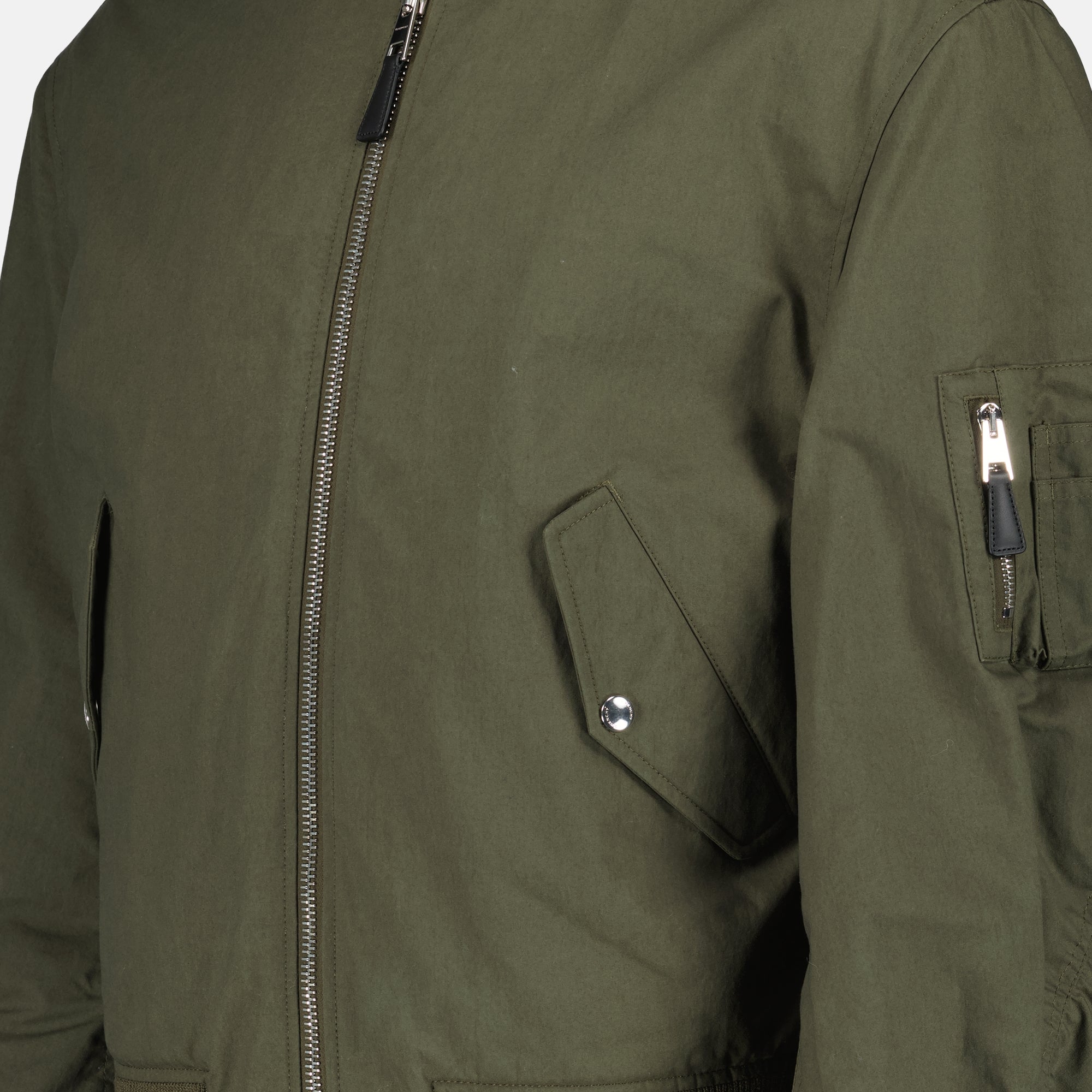 Givenchy bomber jacket, kaki bomber jacket, men's bomber coat, luxury casual wear, designer jackets