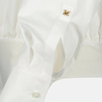Imagen de Body Shirt en algodón blanco de Max Mara para mujeres - Temporada Primavera-Verano 2026 - Detalle 2