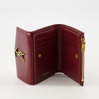 Bordeaux wallet, patent leather wallet, Saint Laurent wallet, Uptown wallet, luxury accessories