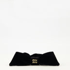 Image of Chouchou Velours Noir by Miu Miu for Women - Season Spring-Summer 2026 - Front View