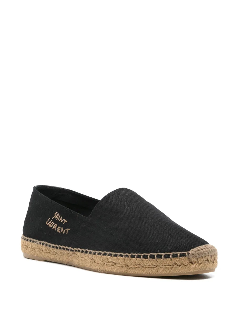 luxury espadrilles, Saint Laurent shoes, embroidered cotton espadrilles, designer footwear, casual luxury shoes
