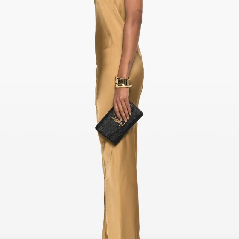 Uptown Chain Pouch, Saint Laurent accessories, leather pouch, designer clutch, elegant handbags