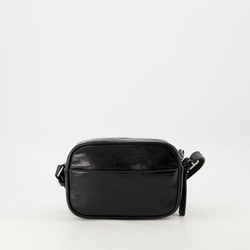 Courrèges bag, Camera bag, patent leather bag, stylish accessory, unisex bag