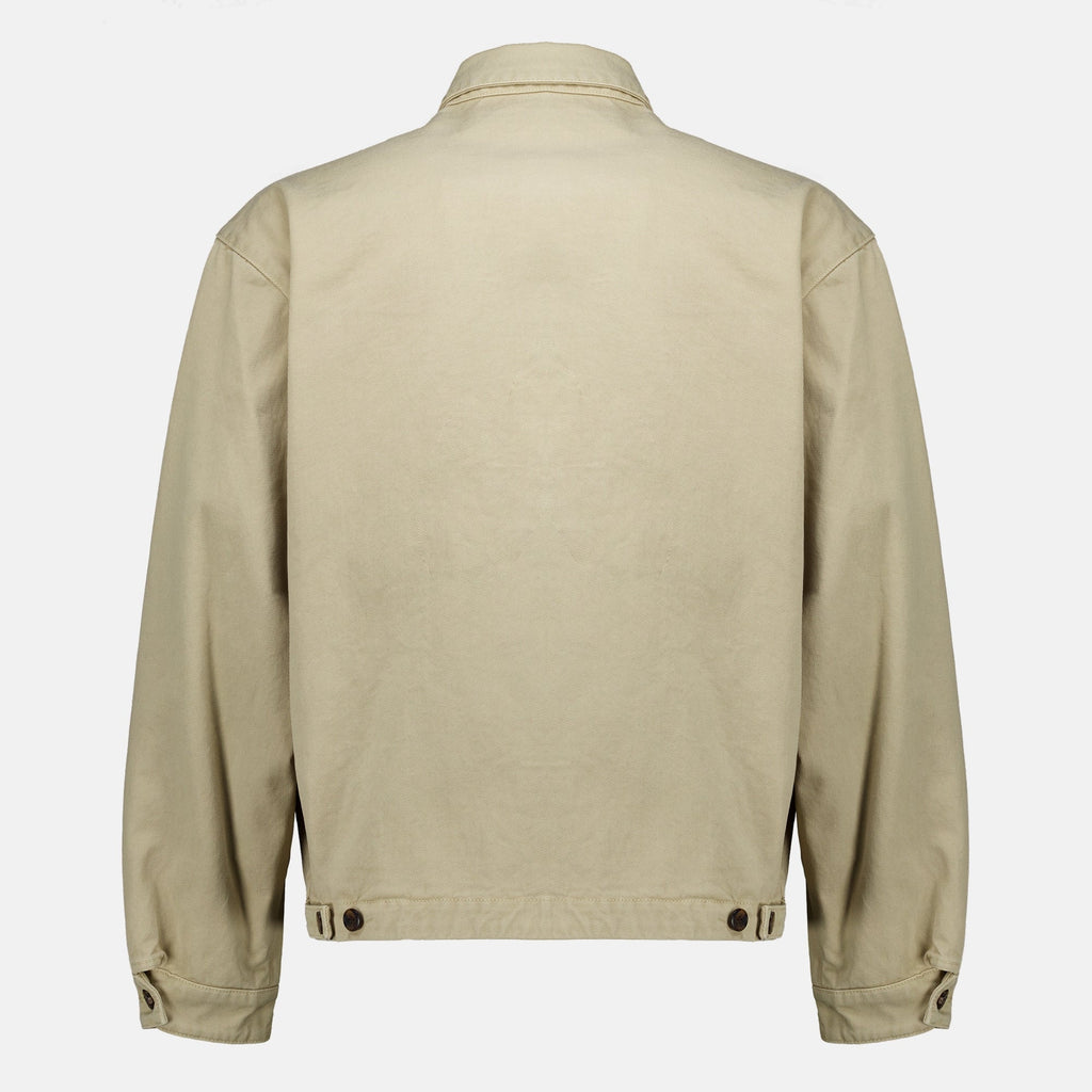 Beige Washed Denim Jacket