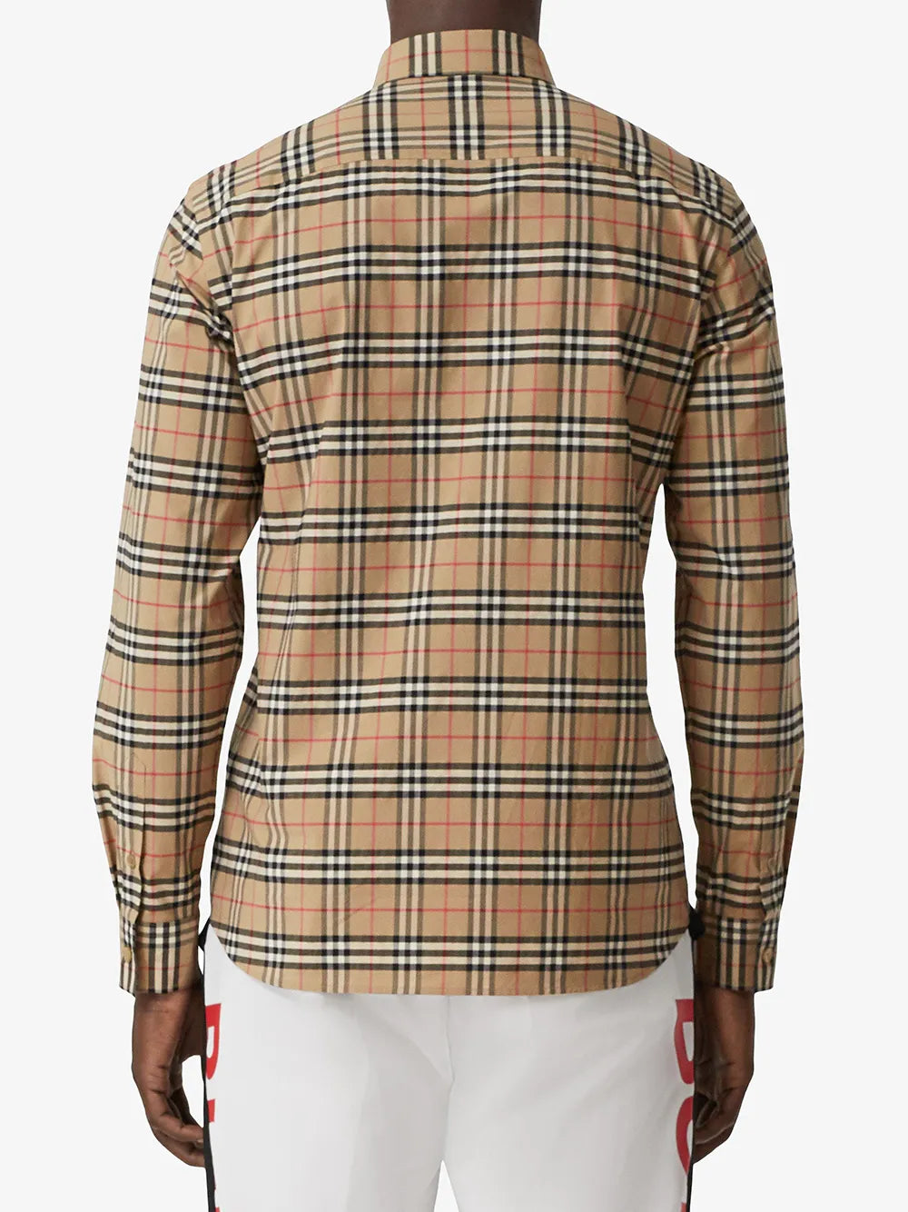 Burberry, Simpson Checked Shirt, Beige, Men's Luxury Shirt, Designer Check Shirt