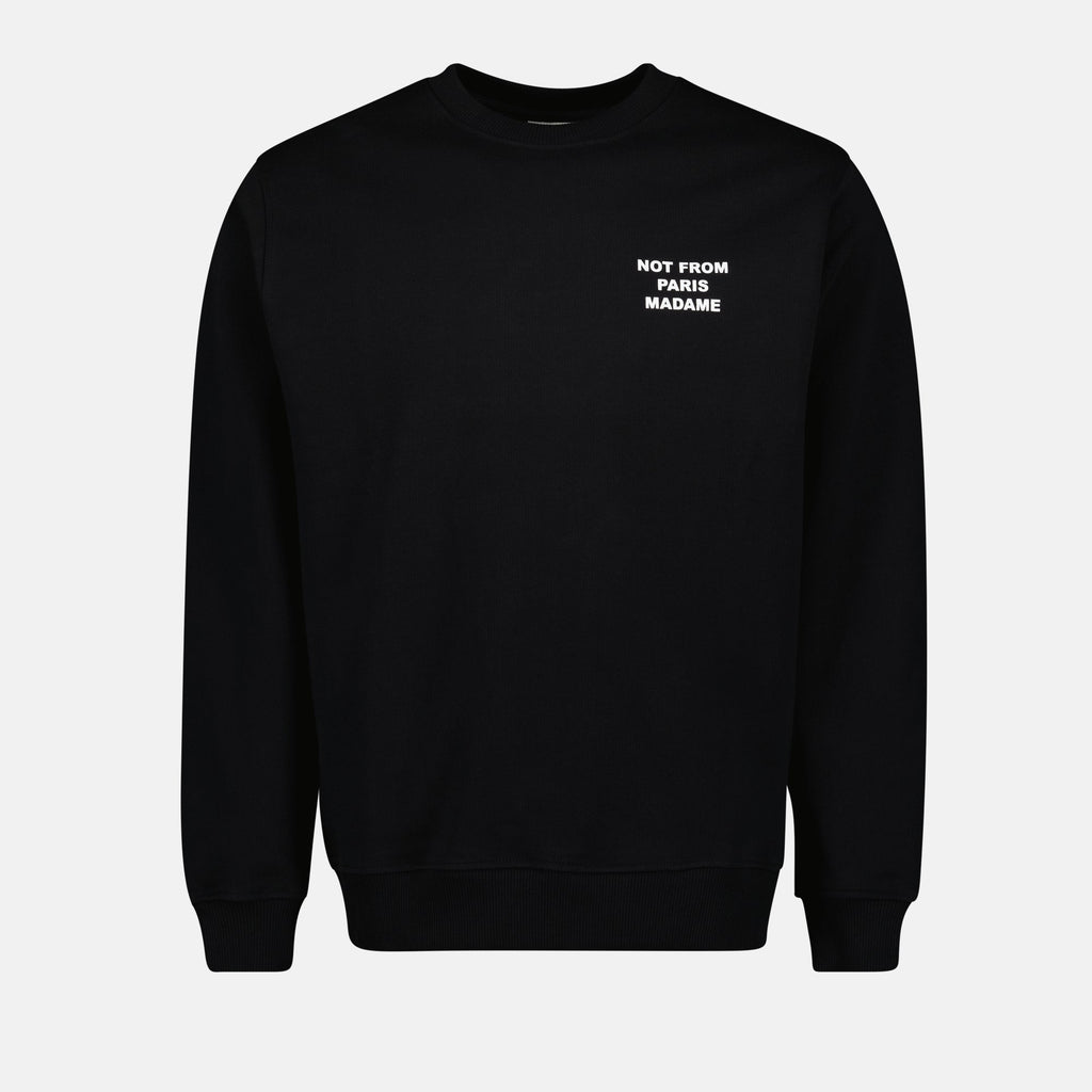 Schwarzes Slogan-Sweatshirt