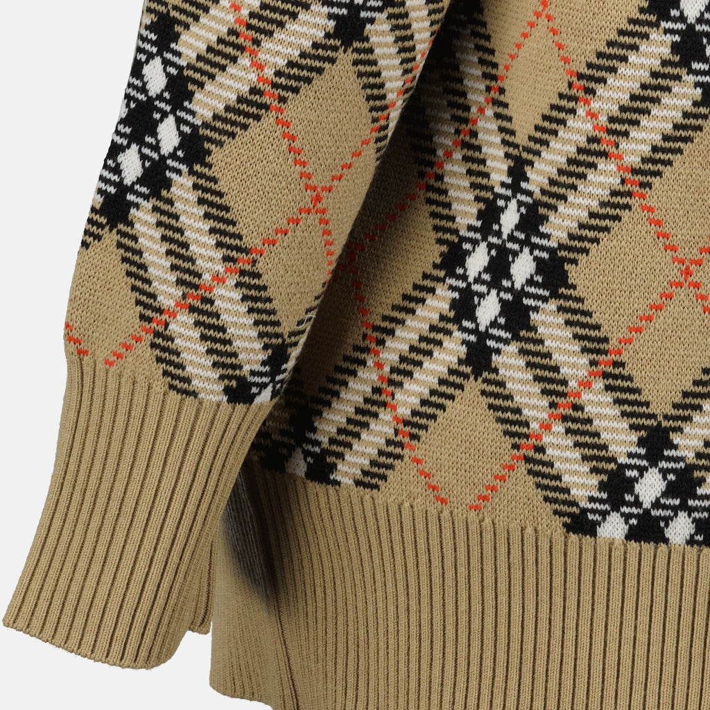Check cardigan, wool cardigan, Burberry clothing, Fall-Winter collection, women's fashion