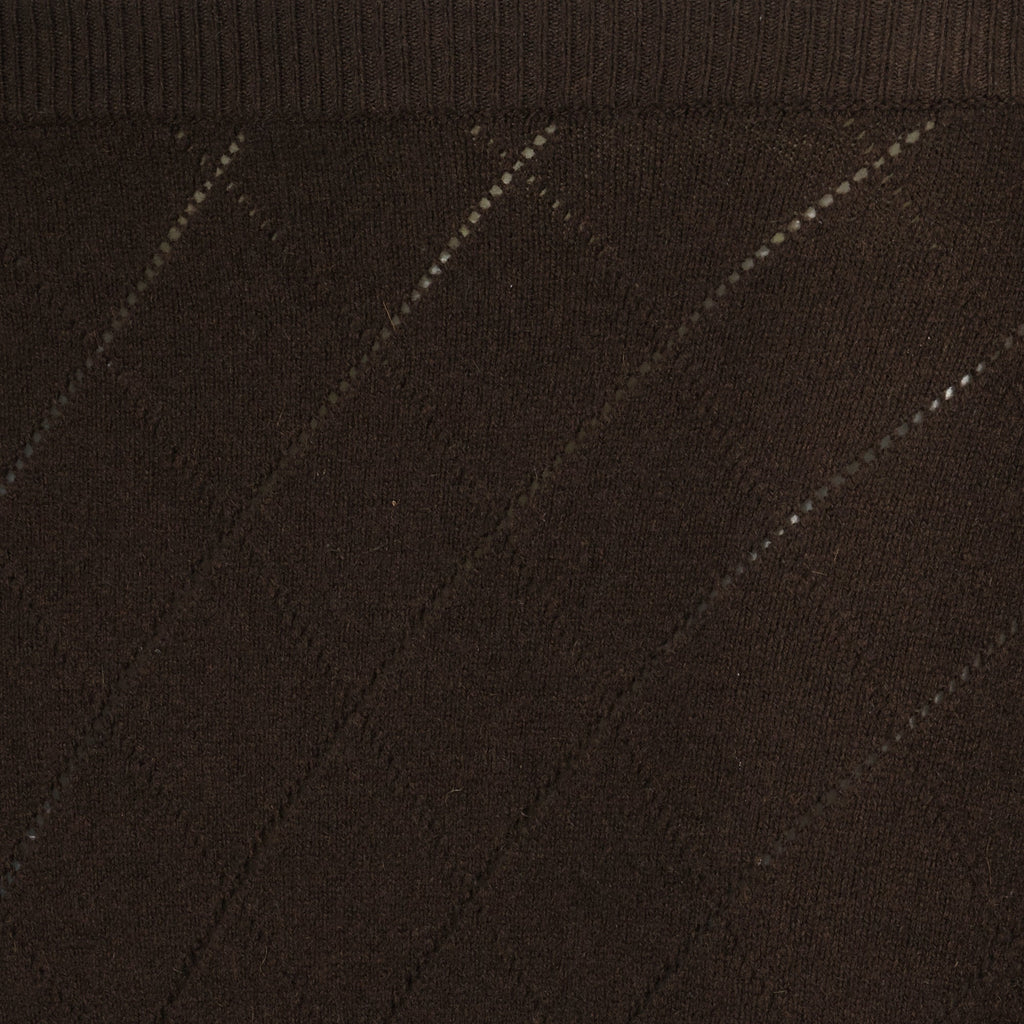 Prada skirt, brown wool skirt, ribbed edge skirt, Fall-Winter 2025 collection, elegant skirt