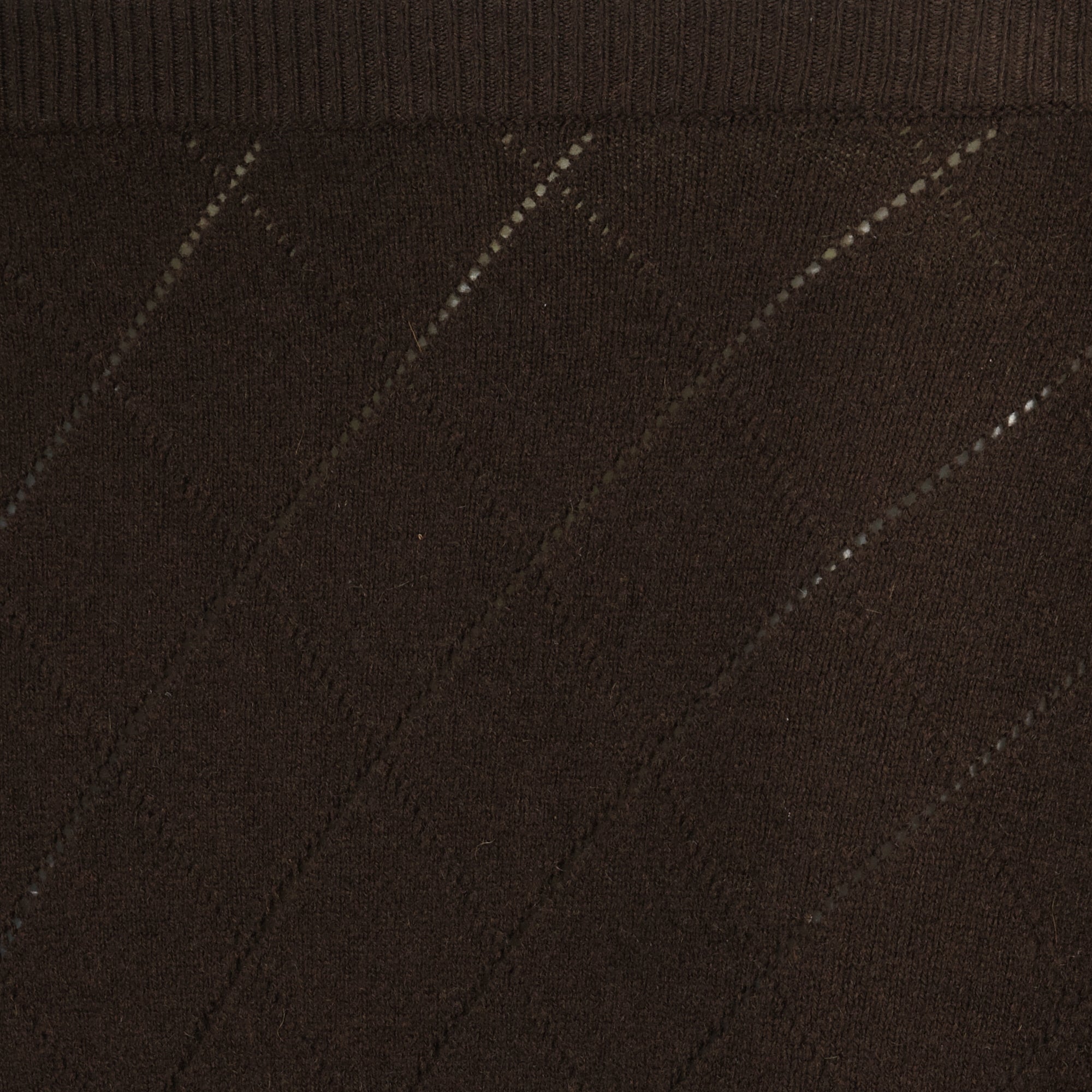 Prada skirt, brown wool skirt, ribbed edge skirt, Fall-Winter 2025 collection, elegant skirt