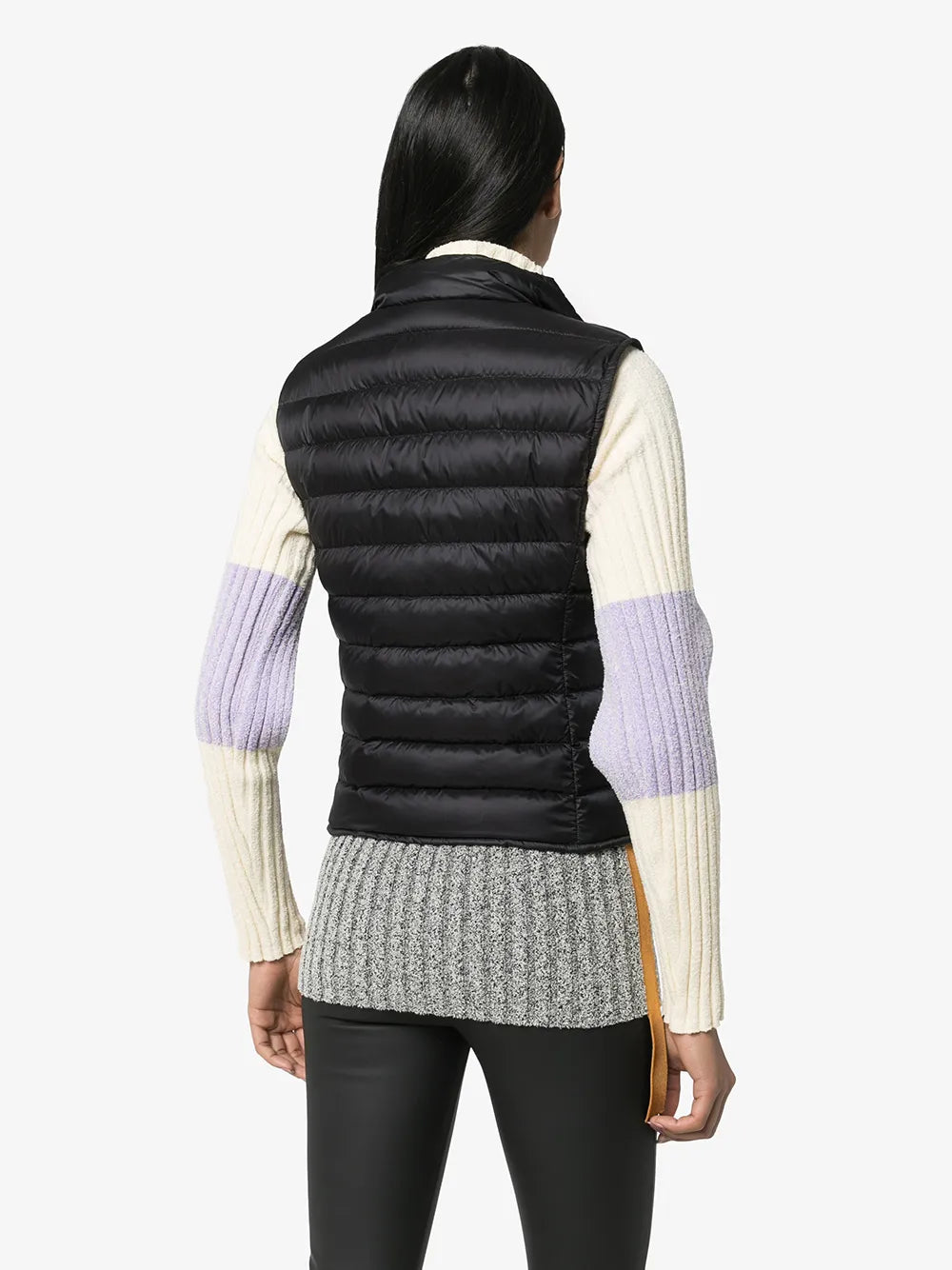 Moncler gilet, quilted gilet, womens outerwear, black gilet, winter fashion