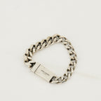 silver bracelet, magnetic closure, chain bracelet, engraved logo, luxury accessory