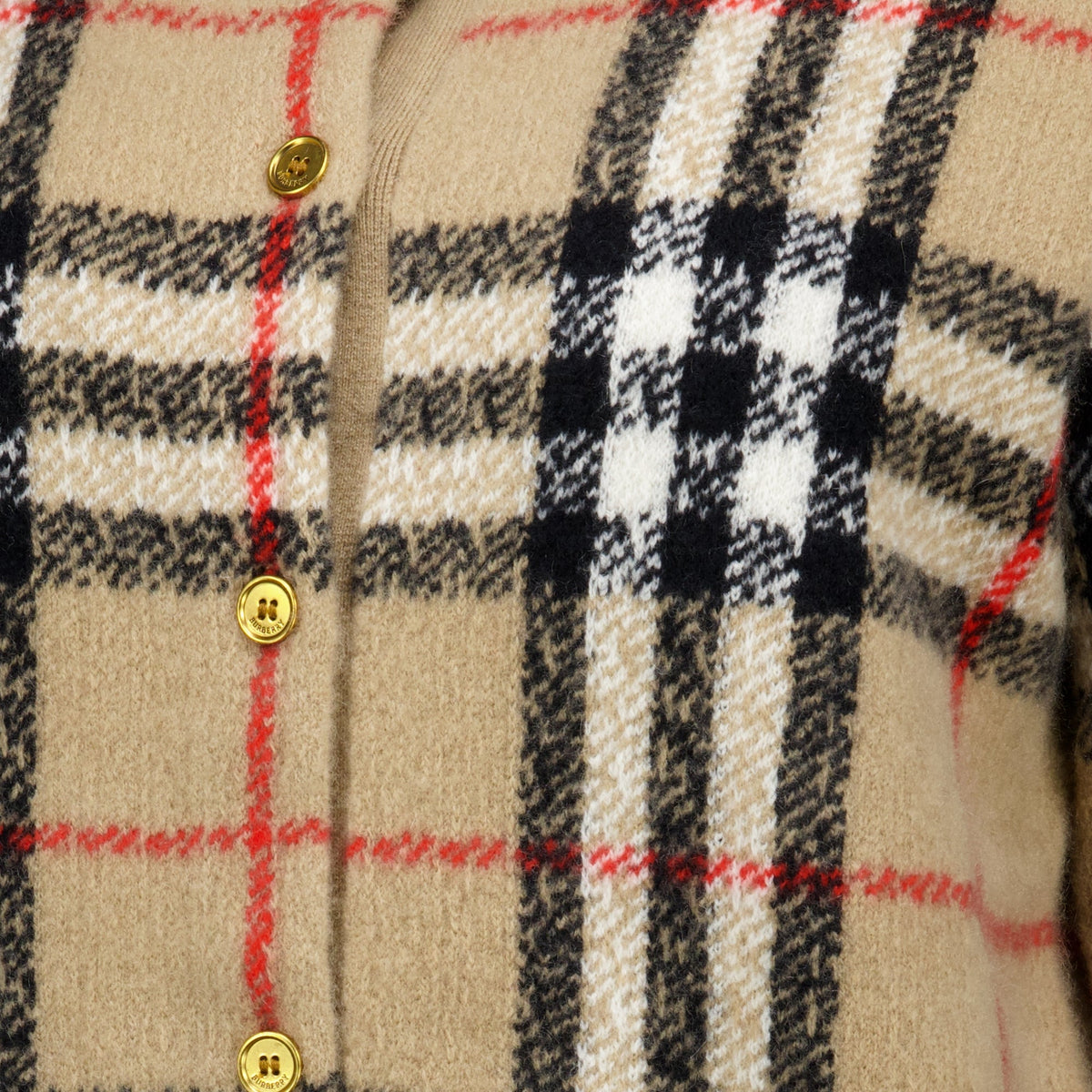 Cardigan in cashmere a quadri