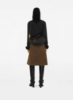 Burberry, Black Leather Bag, Luxury Handbag, Knight Bag, Designer Accessories