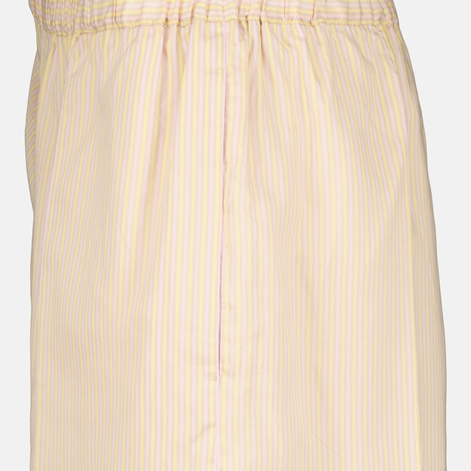 Shorts a Righe in Seta Beige