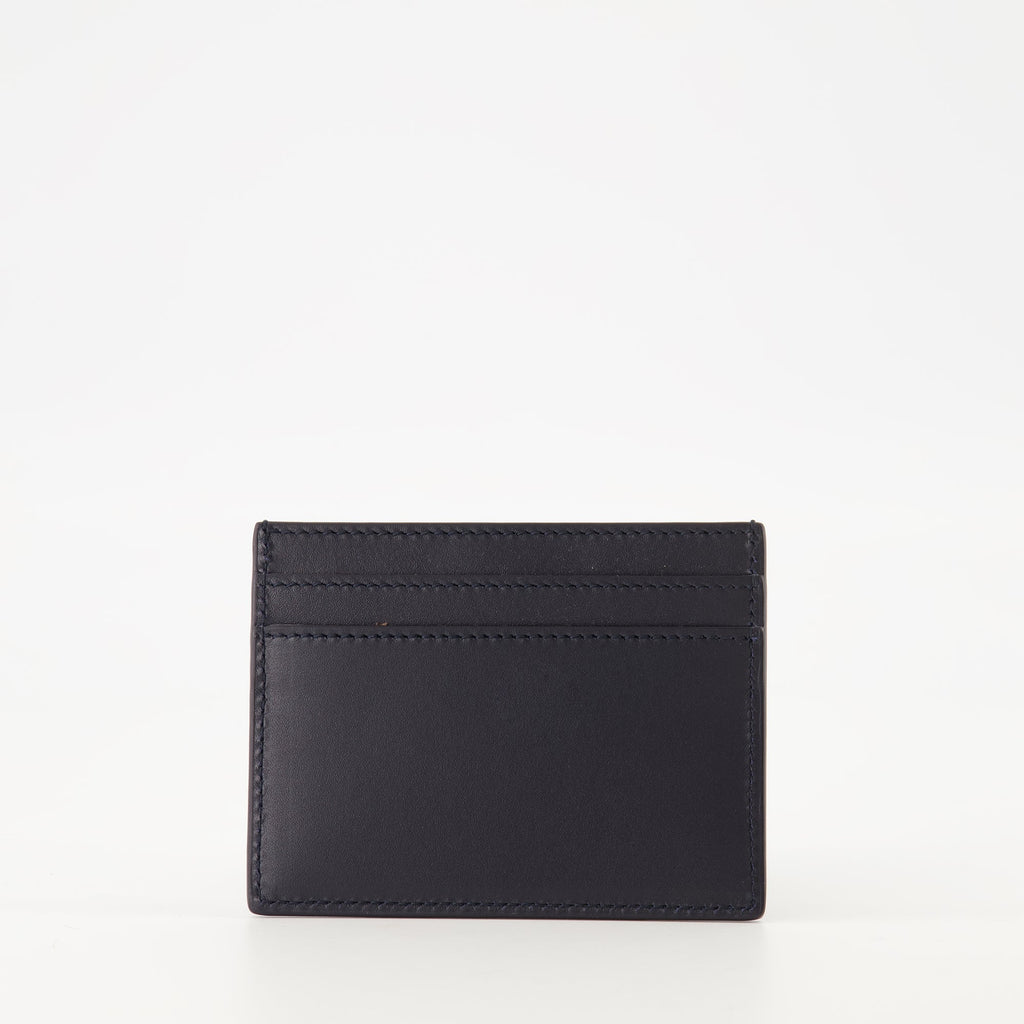 Saint Laurent, card holder, black leather, grained calf leather, luxury accessories