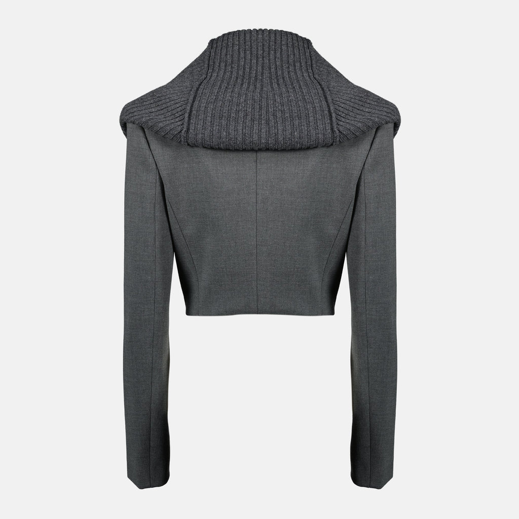 Image of G-olden Grey Short Jacket by Diesel for Women - Season Spring-Summer 2026 - Back View