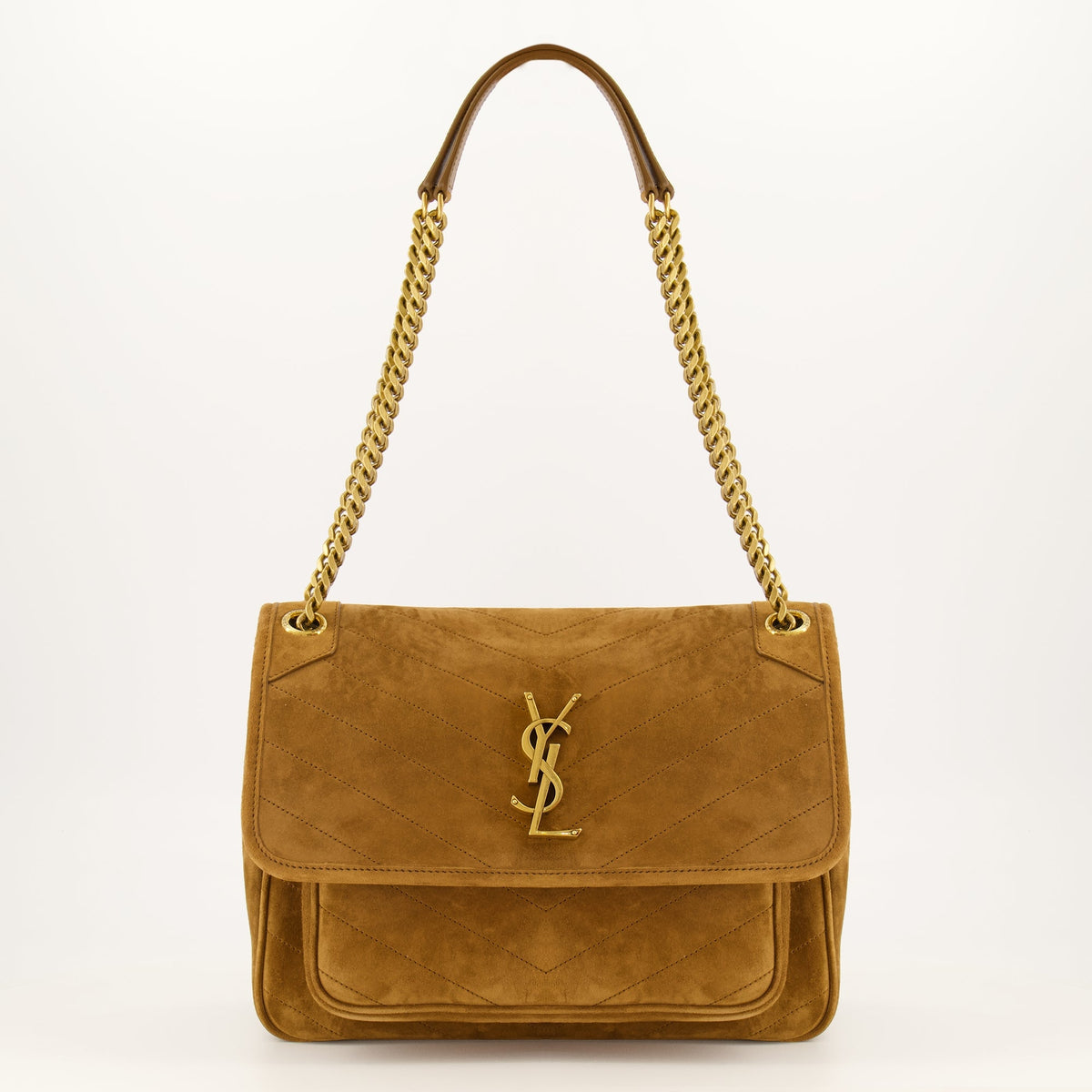 Borsa a spalla Niki Medium in suede