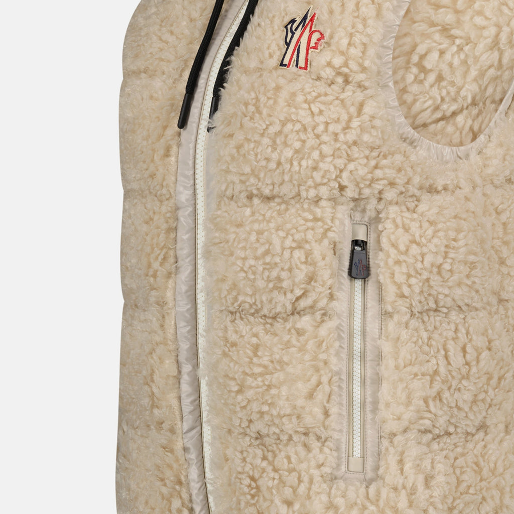 sleeveless vest, nylon vest, casual style, adjustable hood, Moncler Grenoble