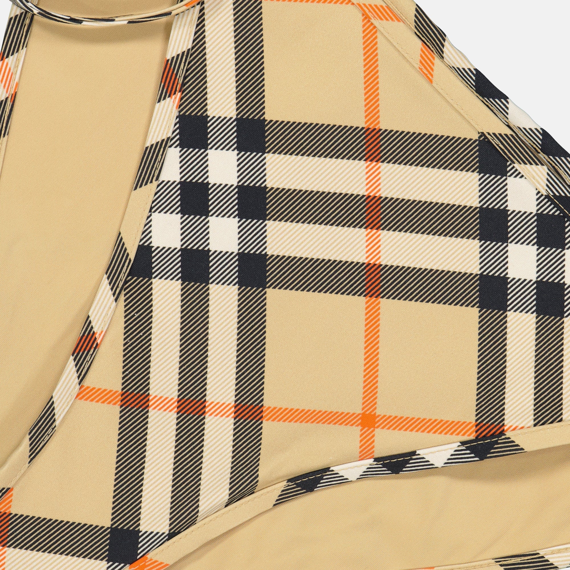 Beige Checked Bikini Bottoms