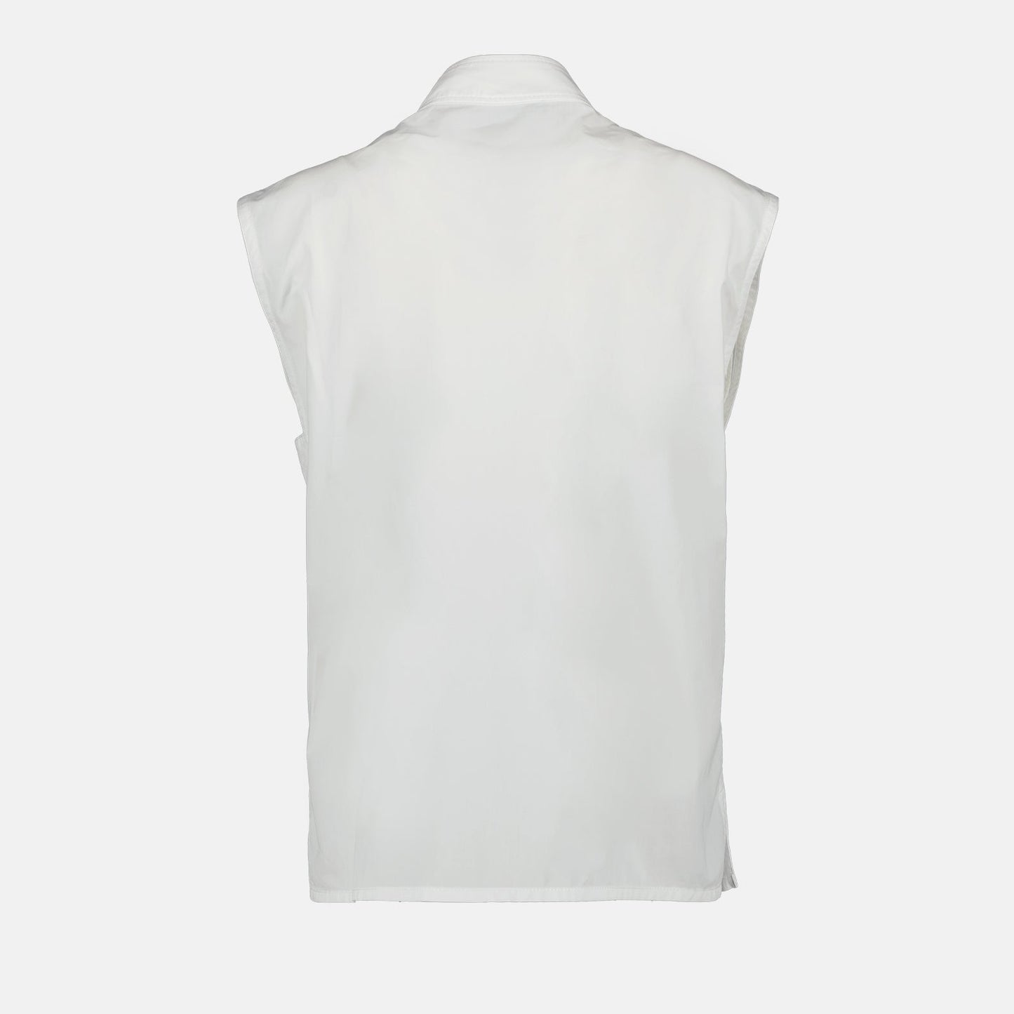 sleeveless poplin top, Burberry top, luxury womenswear, elegant poplin tops, designer tops