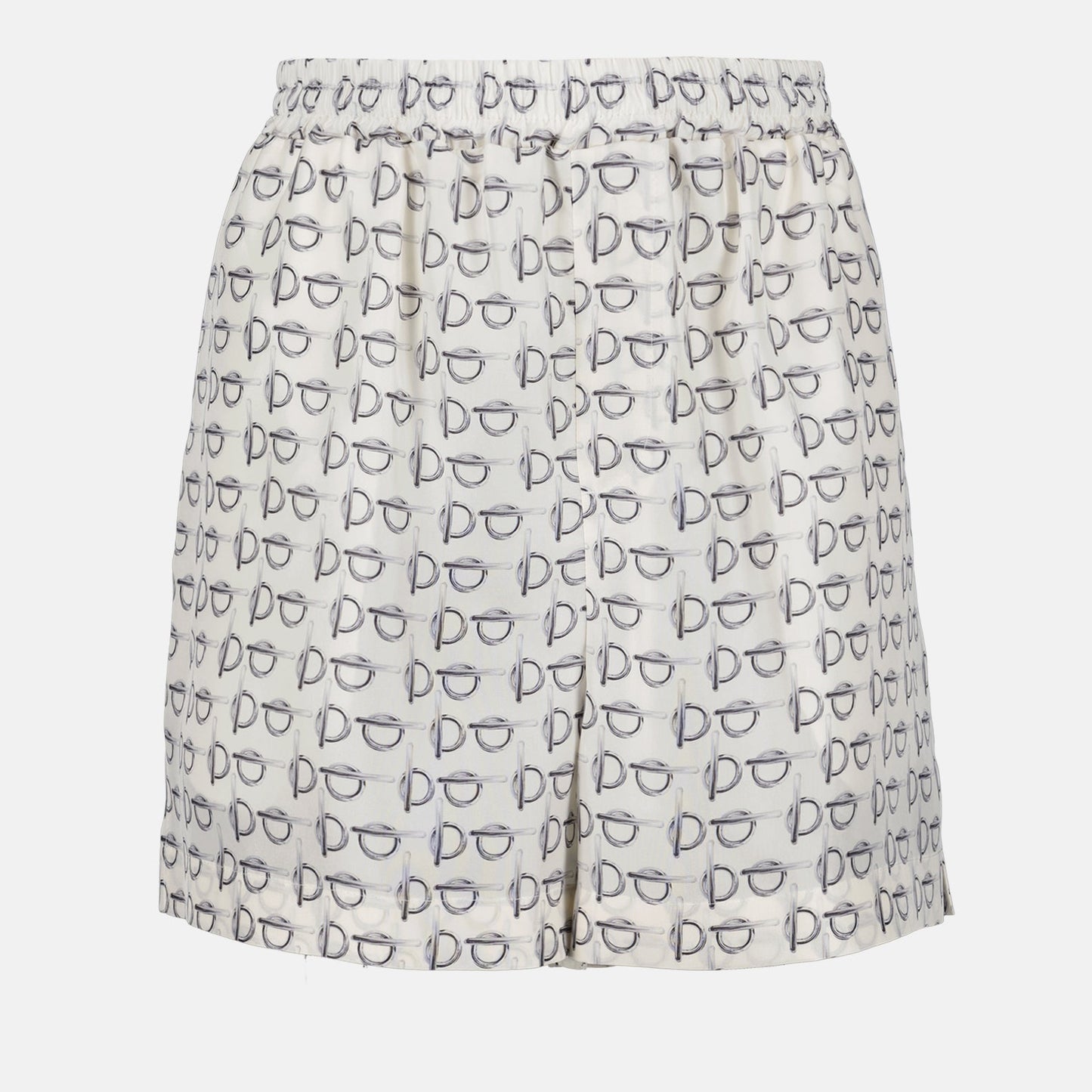 Burberry silk short, luxury fashion, elegant shorts, white and black short, high-end shorts