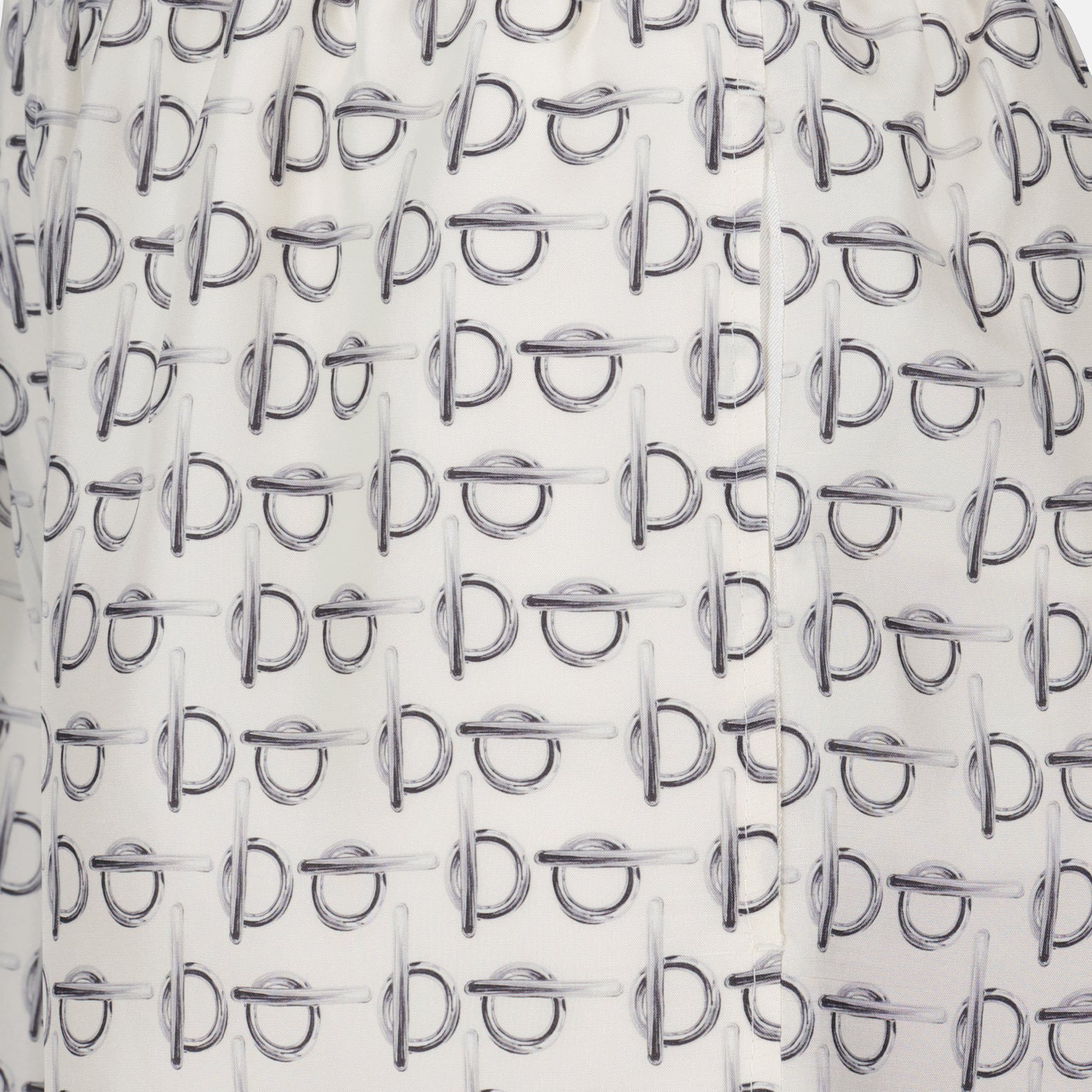 Burberry silk short, luxury fashion, elegant shorts, white and black short, high-end shorts