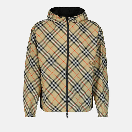 reversible jacket, Burberry Cavalier jacket, luxury men's outerwear, nylon jacket, Burberry EKD