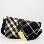 Checkered bag, Burberry accessory, luxury messenger bag, high-end fashion, designer handbags