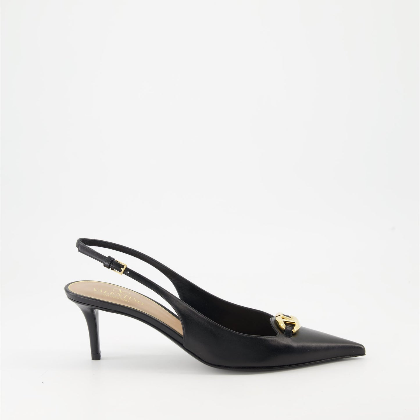 Valentino Garavani, VLogo Heels, Luxury Shoes, Smooth Leather Heels, Designer Footwear