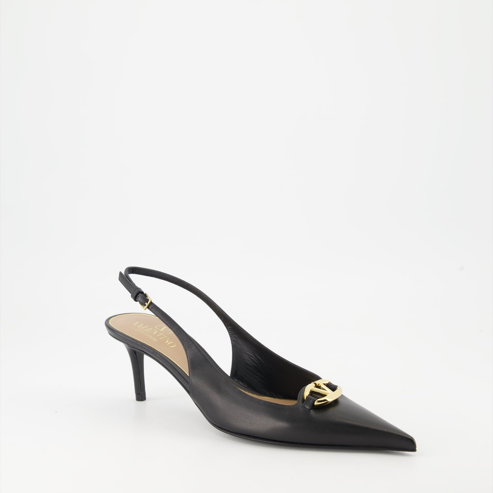 Valentino Garavani, VLogo Heels, Luxury Shoes, Smooth Leather Heels, Designer Footwear