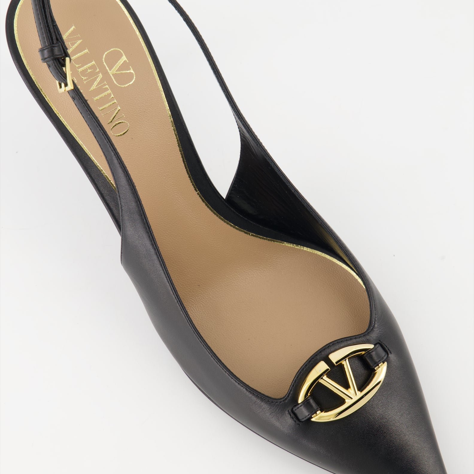 Valentino Garavani, VLogo Heels, Luxury Shoes, Smooth Leather Heels, Designer Footwear