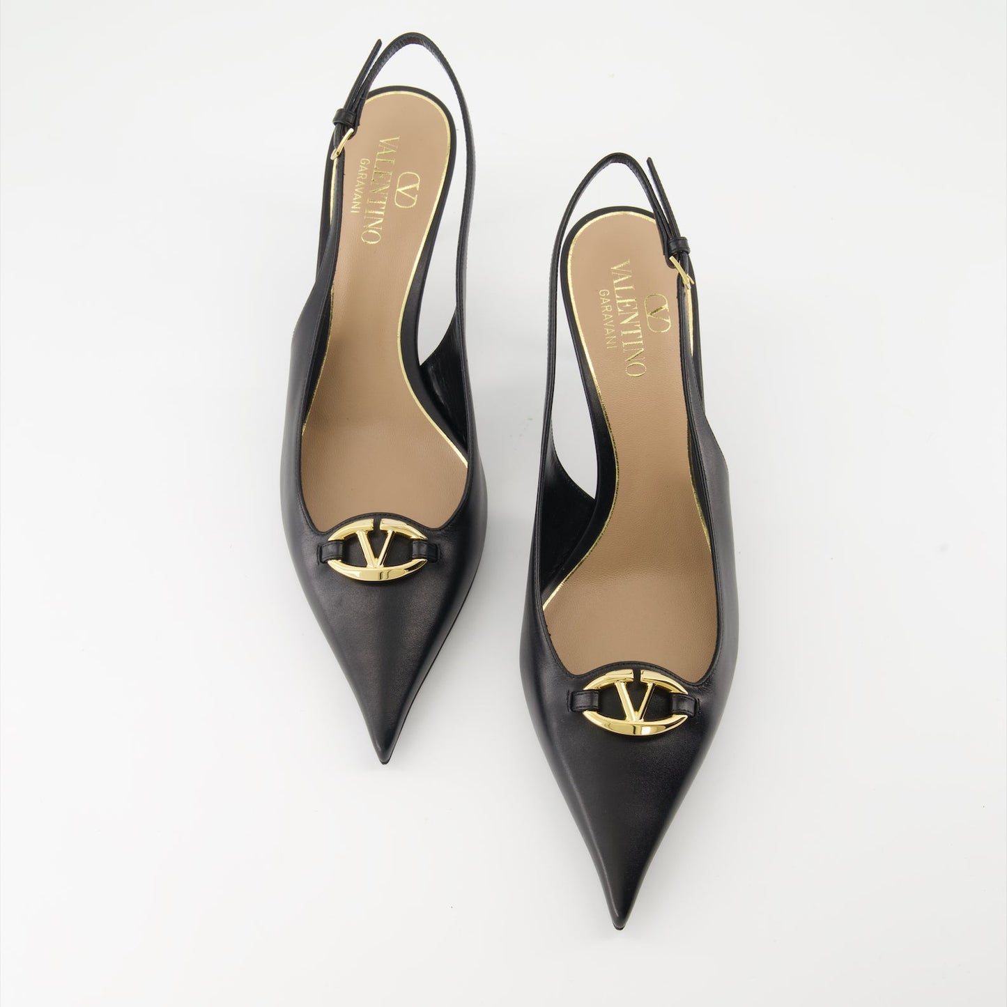 Valentino Garavani, VLogo Heels, Luxury Shoes, Smooth Leather Heels, Designer Footwear