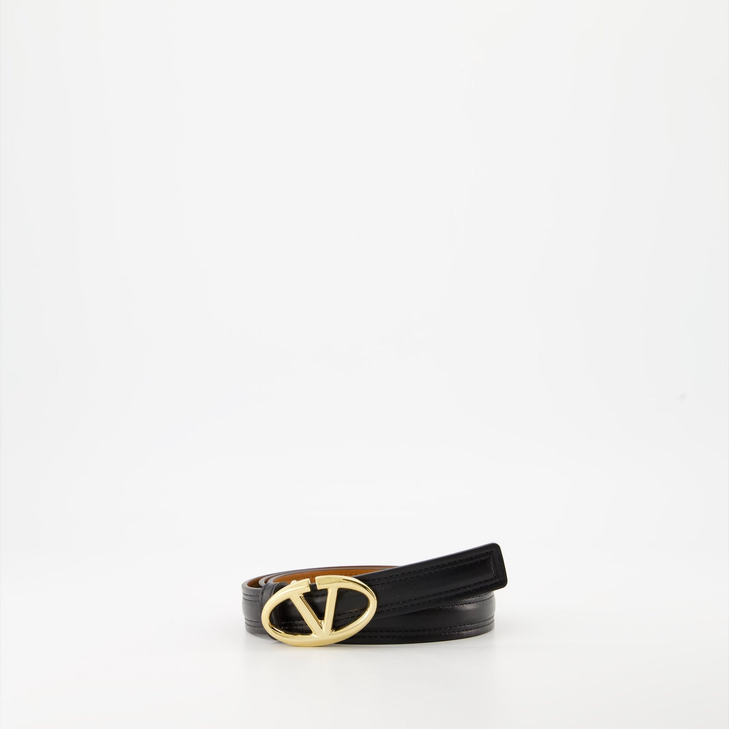 Valentino Garavani belt, luxury calfskin belt, VLogo The Bold, designer black belt, premium leather accessory