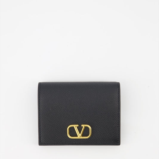 Compact VLogo Wallet, Valentino Garavani accessories, luxury leather wallet, high-end wallet, designer wallets