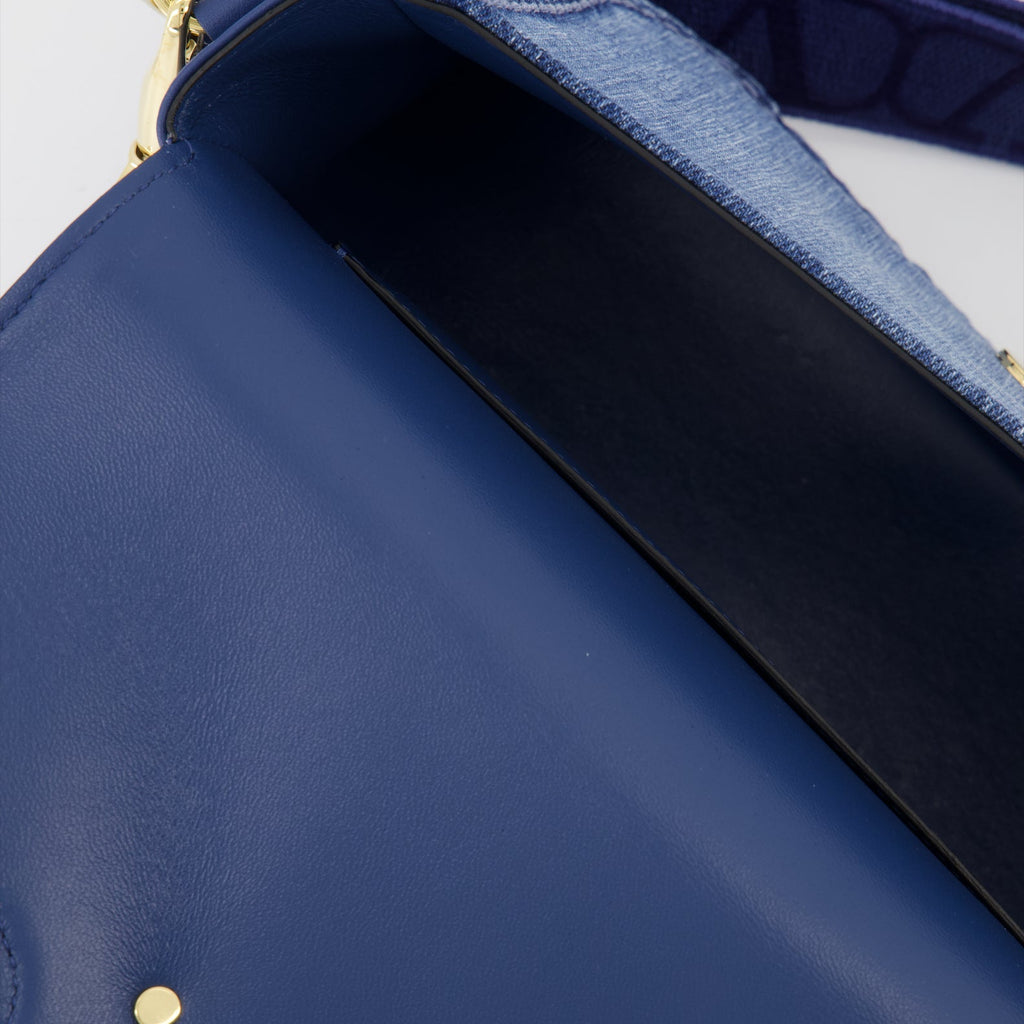 Denim bag, Valentino Garavani, stylish handbag, blue bag, versatile accessory