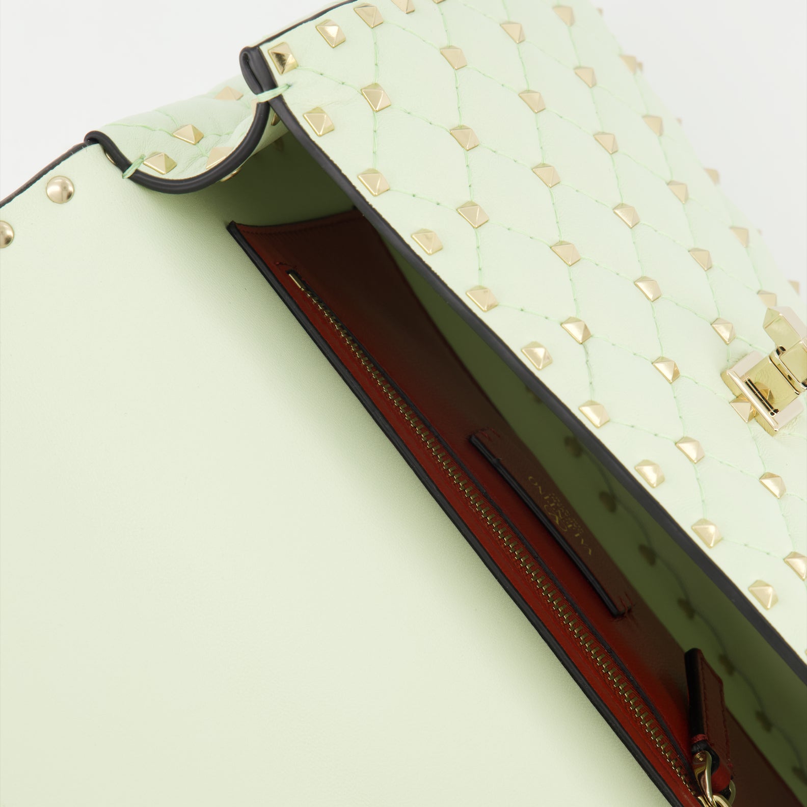 Valentino Garavani, Rockstud Spike, Green Nappa Leather Bag, Luxury Handbag, Designer Accessories