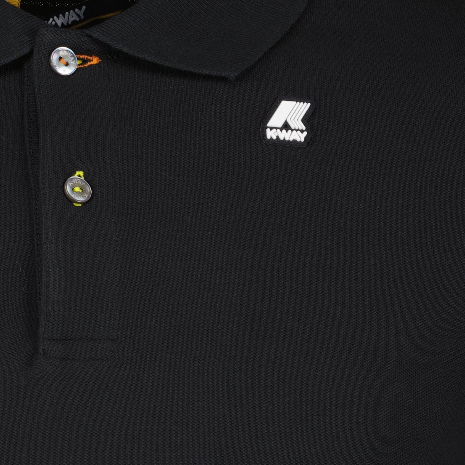 K-Way, Vinnie Noir Polo, black polo shirt, luxury men's polo, premium ready-to-wear