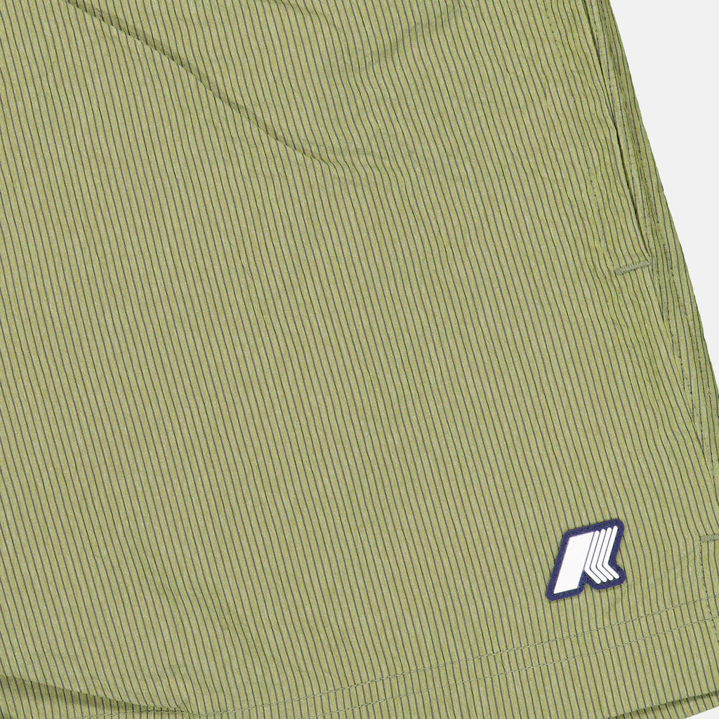 K-Way, swim shorts, luxury swimwear, green swim shorts, summer fashion