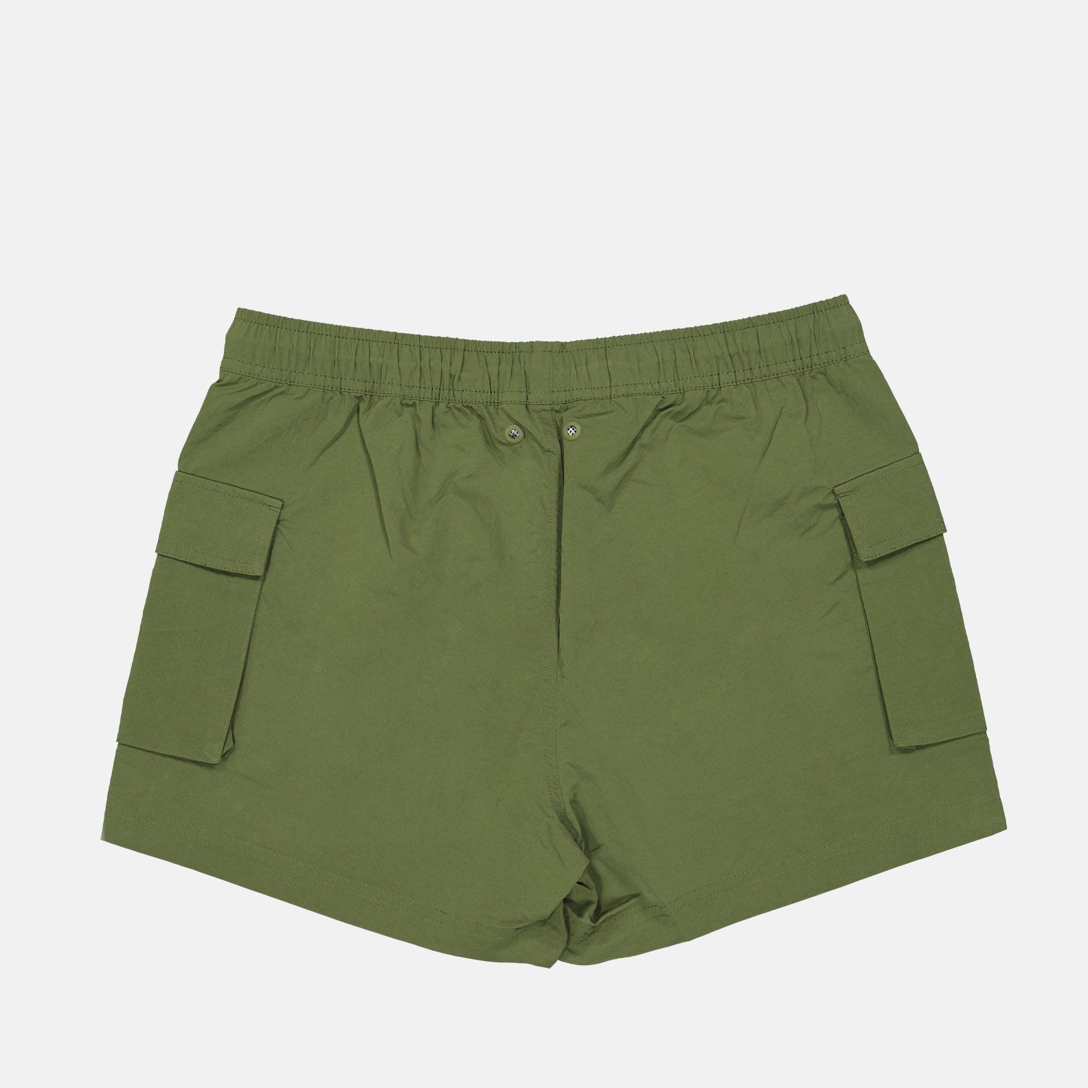 swim shorts, nylon shorts, K-Way swimwear, green swimwear, luxury swim shorts