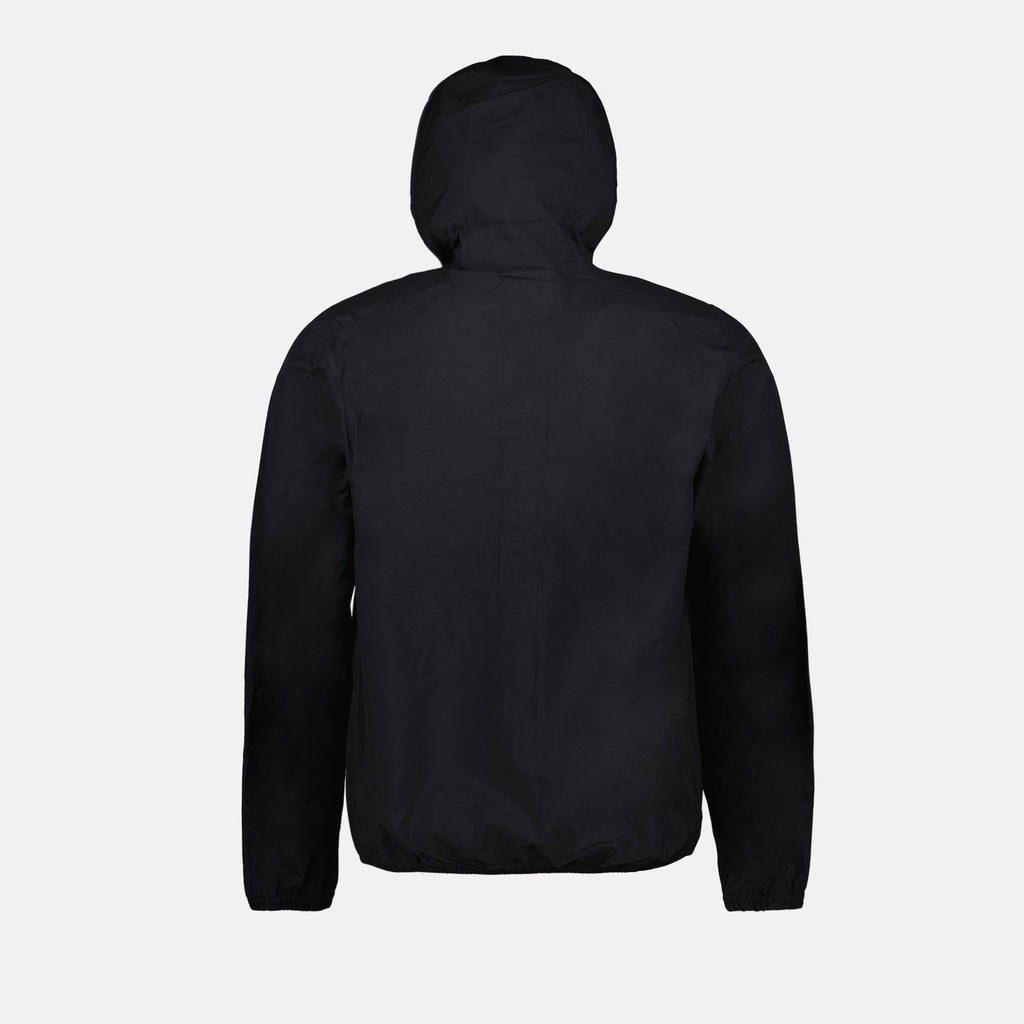 Image de la veste en nylon éco stretch noire de K-Way pour hommes - Saison Printemps-Été 2024 - Vue de dos