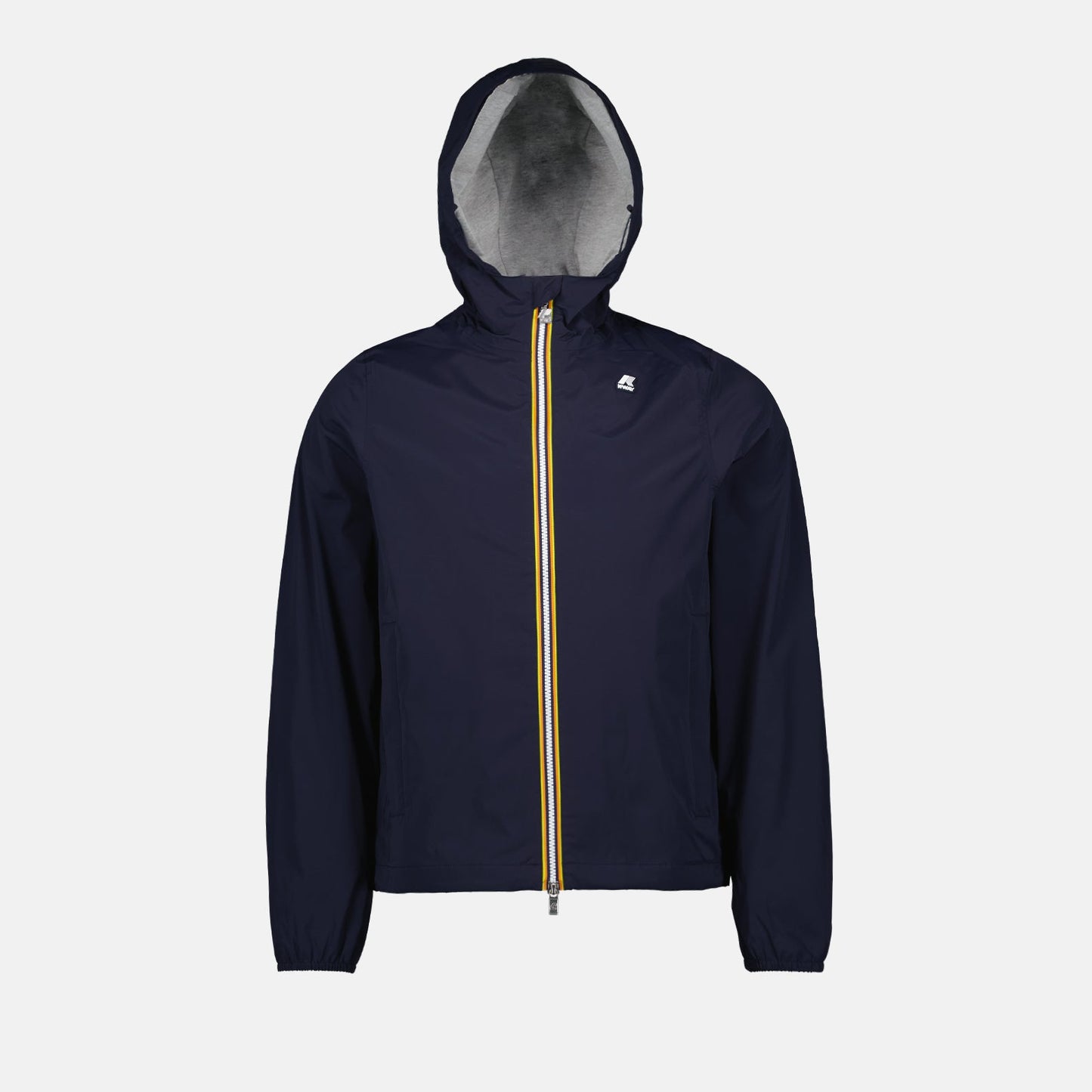 windbreaker, nylon jacket, luxury outerwear, K-Way, navy blue jacket