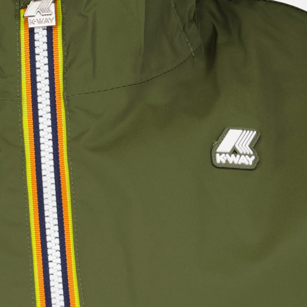 Image de la veste en nylon stretch kaki de K-Way pour hommes - Saison Printemps-Été 2024 - Détail Vue 1