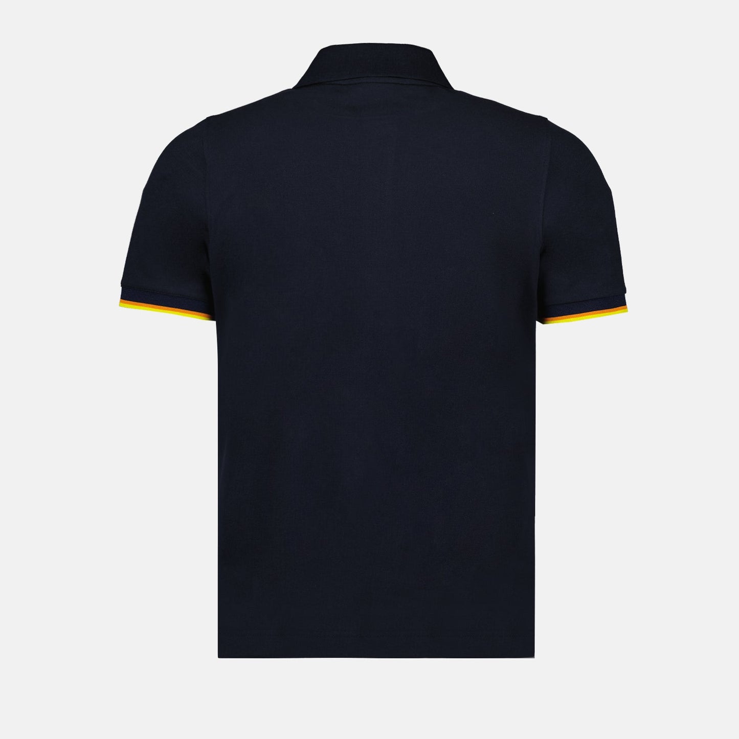 dark blue polo, K-Way polo, luxury polo shirt, stylish casual wear, high-end fashion