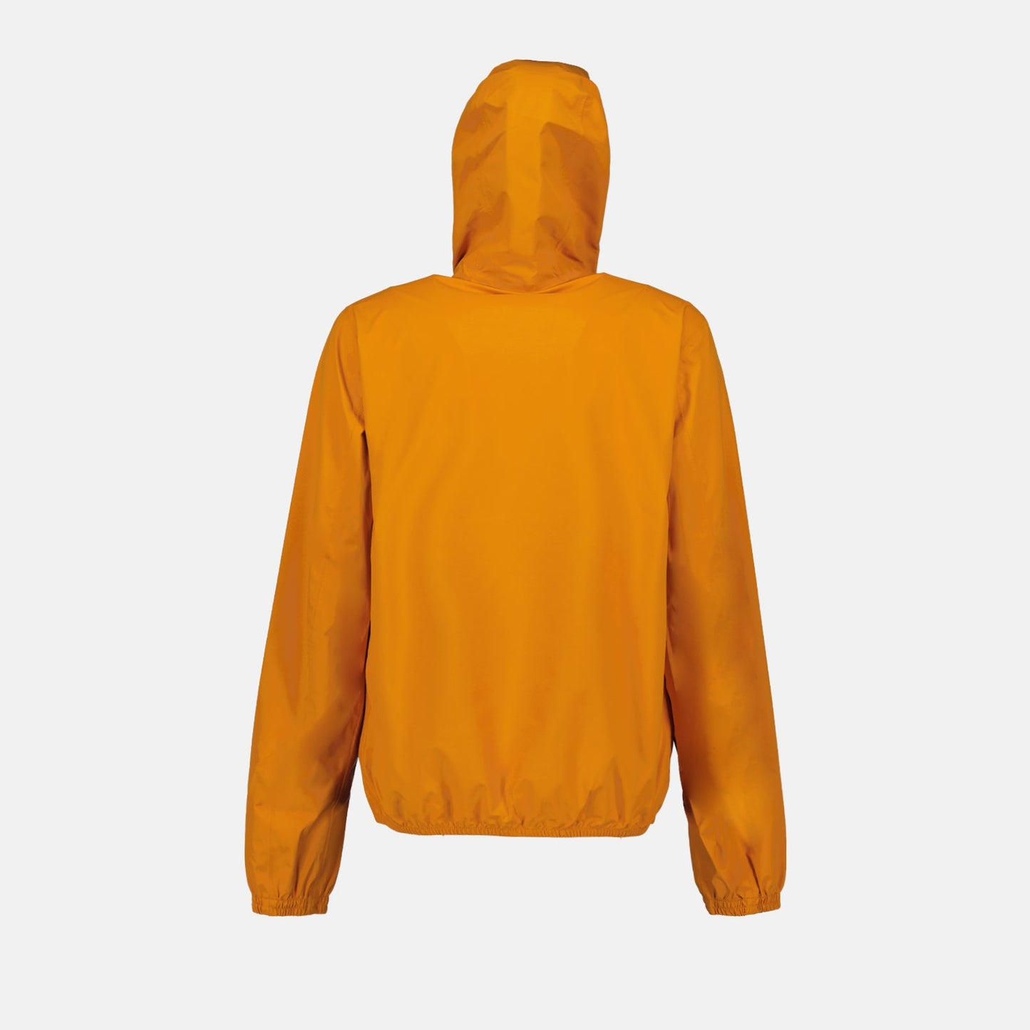 Eco-friendly jacket, orange nylon jacket, luxury outerwear, K-Way jacket, versatile fashion