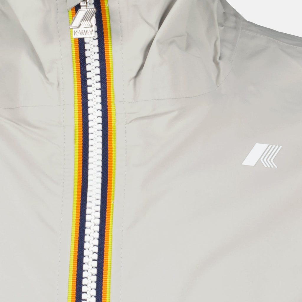Imagen de chaqueta de nylon elástico gris de K-Way para hombres - Temporada Primavera-Verano 2024 - Vista de detalle 5