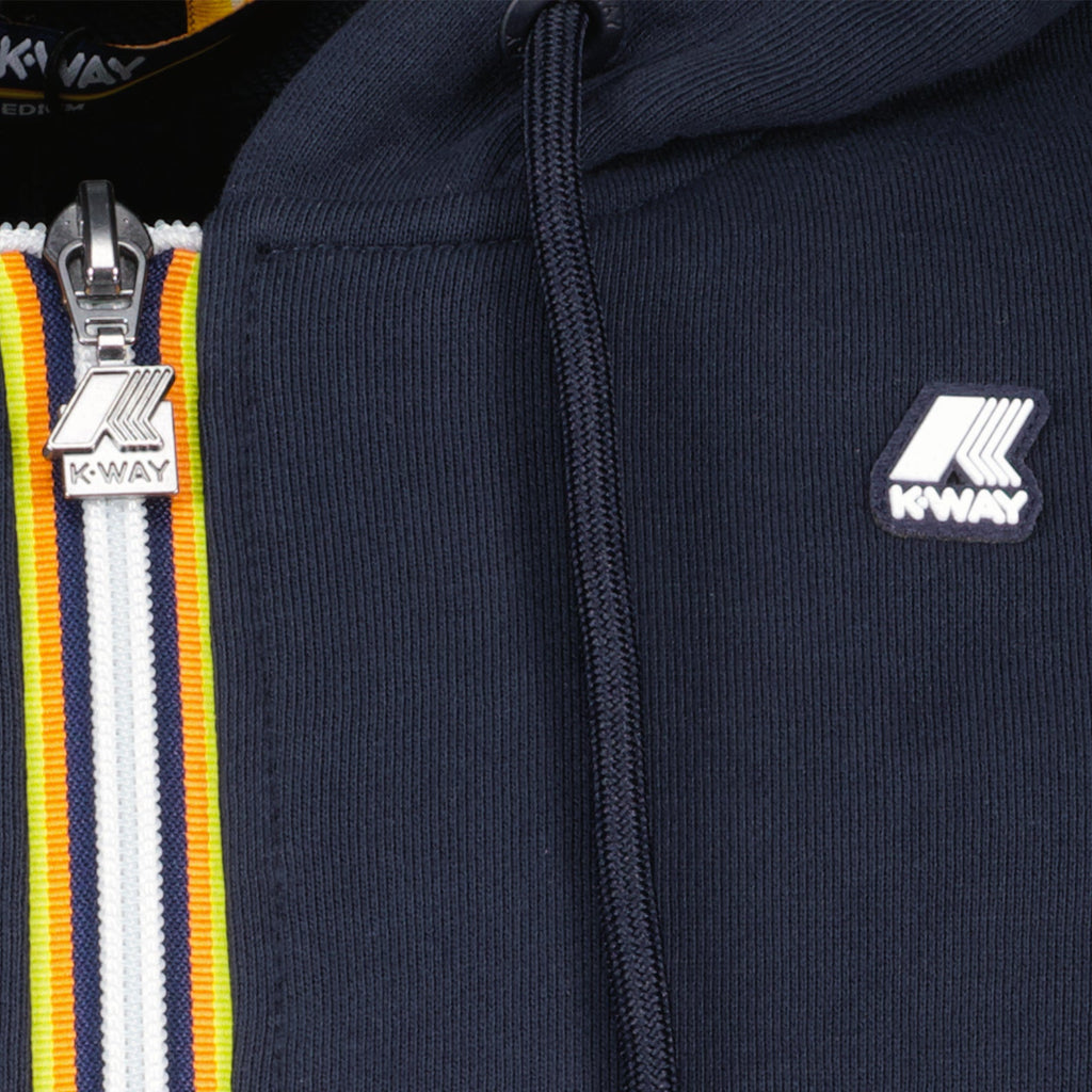 Image du sweatshirt zippé bleu Anthony de K-Way pour hommes - Saison Printemps-Été 2024 - Détail de vue 1