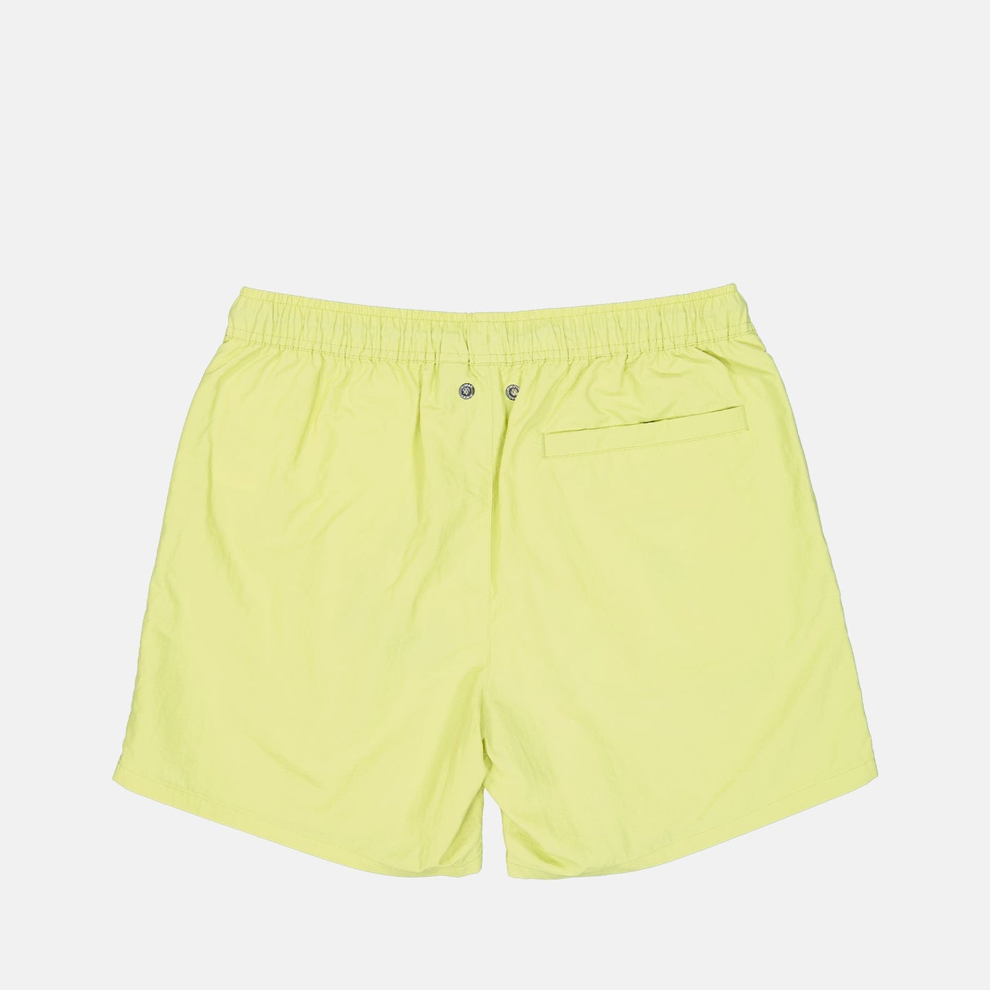 vibrant yellow swim shorts, luxury beachwear, K-Way swim shorts, designer swimwear, Le Vrai 3.0 Olivier