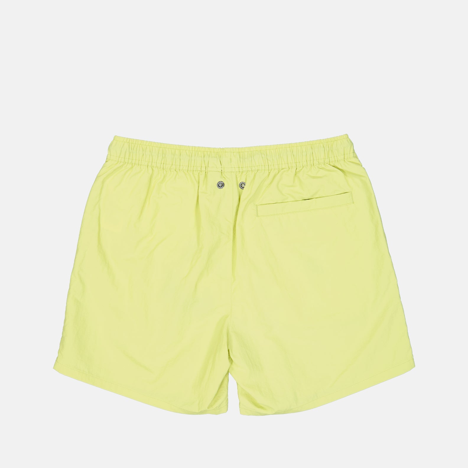 vibrant yellow swim shorts, luxury beachwear, K-Way swim shorts, designer swimwear, Le Vrai 3.0 Olivier