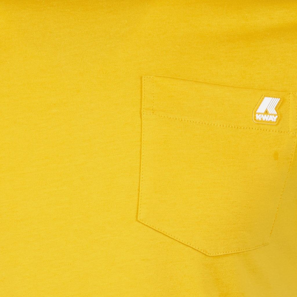 Immagine della T-shirt gialla Sigur di K-Way per uomo - Stagione Primavera-Estate 2024 - Vista del dettaglio 1
